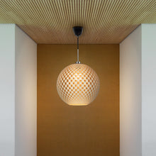 Laden Sie das Bild in den Galerie-Viewer, Flechtwerk Hängeleuchte Kugel 30 Linen