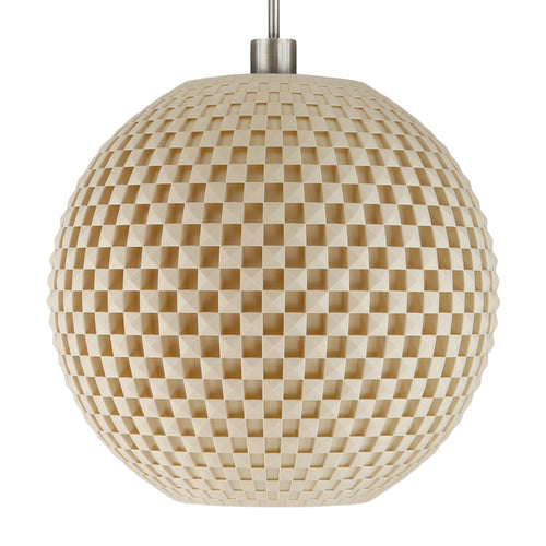 Flechtwerk Hängeleuchte Kugel 40 Linen