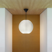 Laden Sie das Bild in den Galerie-Viewer, Flechtwerk Hängeleuchte Kugel 30 Silk