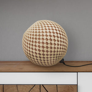 Flechtwerk Liegeleuchte Kugel 30 Linen