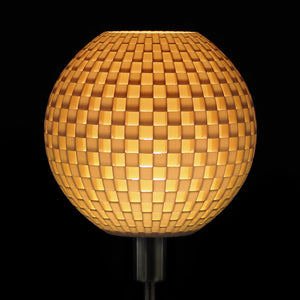 Flechtwerk Tischleuchte Kugel 20 Linen