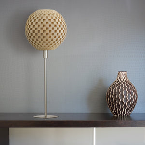 Flechtwerk Tischleuchte Kugel 20 Linen